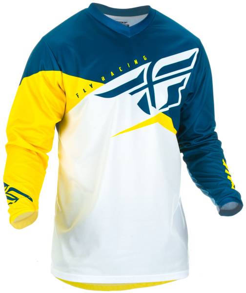 FLY RACING - F-16 JERSEY YELLOW/WHITE/NAVY 2X - Image 1