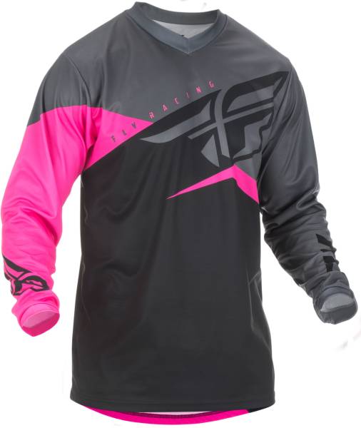 FLY RACING - F-16 JERSEY NEON PINK/BLACK/GREY 2X - Image 1