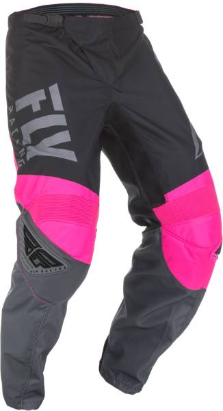 FLY RACING - F-16 PANTS NEON PINK/BLACK/GREY SZ 18 - Image 1