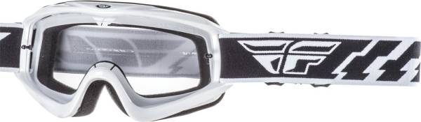 FLY RACING - FOCUS YOUTH GOGGLE WHITE W/CLEAR LENS - Image 1