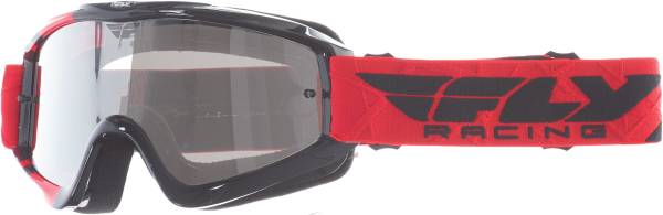 FLY RACING - ZONE GOGGLE RED/BLACK W/ CLEAR/FLASH CHROME LENS - Image 1