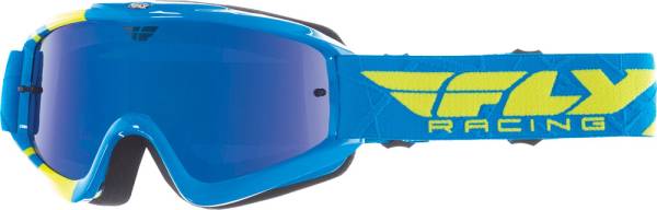 FLY RACING - ZONE GOGGLE BLUE/HI-VIS W/ BLUE CHROME/SMOKE LENS - Image 1