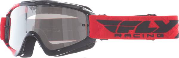 FLY RACING - ZONE YOUTH GOGGLE RED/BLACK W/ CLEAR/FLASH CHROME LENS - Image 1