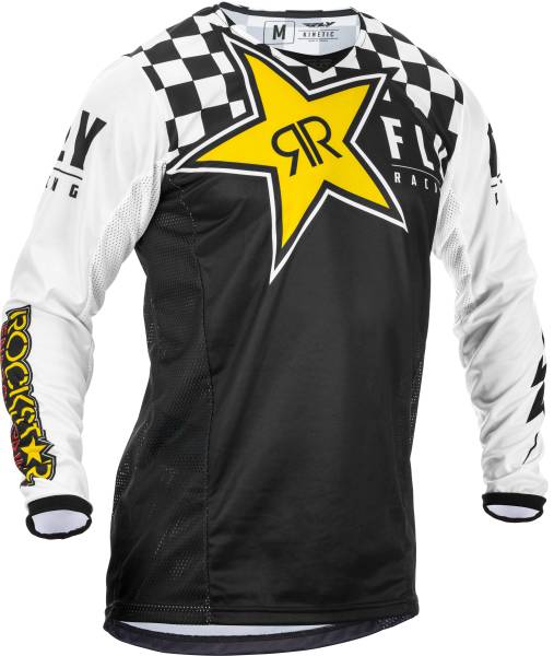 FLY RACING - KINETIC ROCKSTAR JERSEY BLACK/WHITE 2X - Image 1