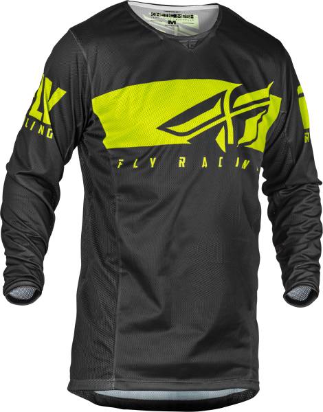 FLY RACING - KINETIC MESH SHIELD JERSEY GREY/HI-VIS 2X - Image 1