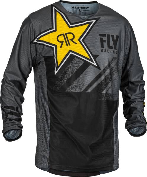 FLY RACING - KINETIC ROCKSTAR MESH JERSEY GREY/BLACK 2X - Image 1