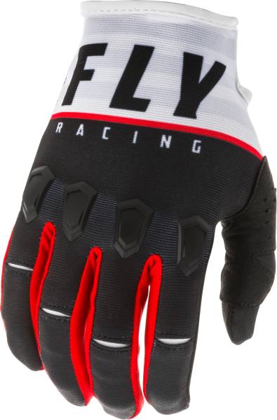 FLY RACING - KINETIC K120 GLOVES BLACK/WHITE/RED SZ 04 - Image 1