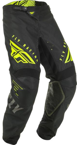 FLY RACING - KINETIC K220 PANTS BLACK/GREY/HI-VIS SZ 18 - Image 1