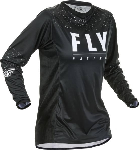 FLY RACING - WOMEN'S LITE JERSEY BLACK/WHITE 2X - Image 1