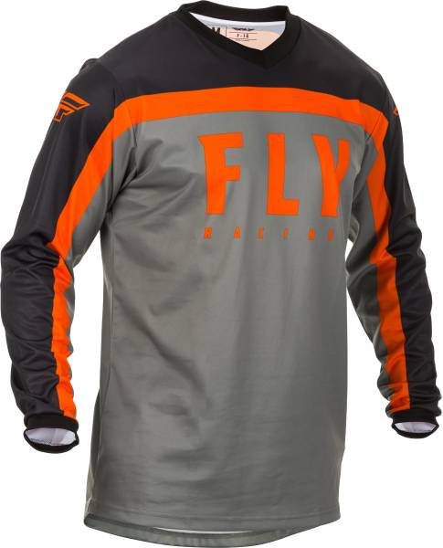 FLY RACING - F-16 JERSEY GREY/BLACK/ORANGE YL - Image 1