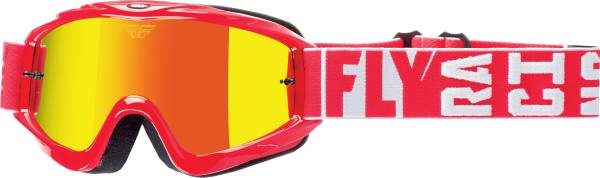 FLY RACING - 2018 ZONE TURRET GOGGLE RED W/FIRE MIRROR LENS - Image 1