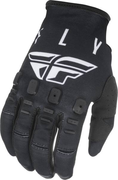 FLY RACING - YOUTH KINETIC K121 GLOVES BLACK/WHITE SZ 04 - Image 1