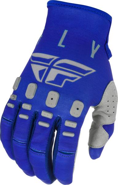 FLY RACING - YOUTH KINETIC K121 GLOVES BLUE/NAVY/GREY SZ 04 - Image 1