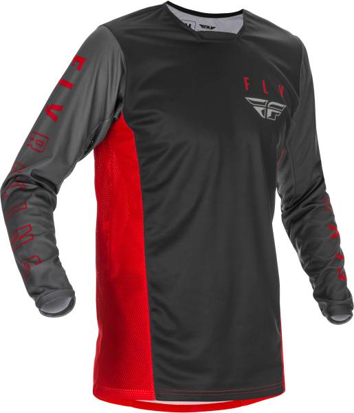 FLY RACING - YOUTH KINETIC K121 JERSEY RED/GREY/BLACK YL - Image 1