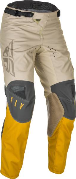 FLY RACING - YOUTH KINETIC K121 PANTS MUSTARD/STONE/GREY SZ 18 - Image 1