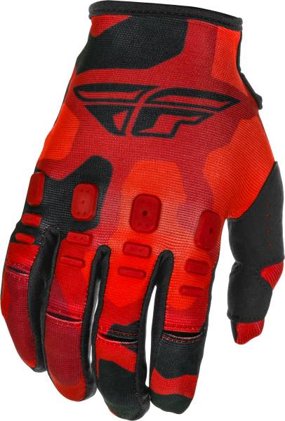 FLY RACING - YOUTH KINETIC K221 GLOVES RED/BLACK SZ 04 - Image 1