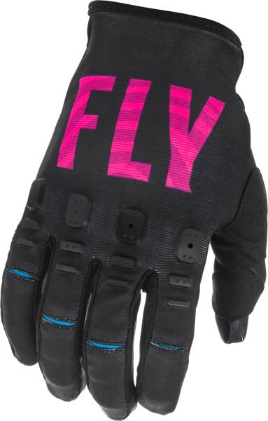 FLY RACING - YOUTH KINETIC S.E. GLOVES BLACK/PINK/BLUE SZ 04 - Image 1