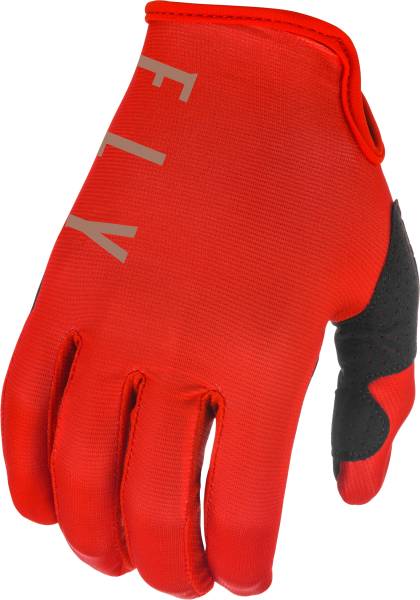 FLY RACING - YOUTH LITE GLOVES RED/KHAKI SZ 04 - Image 1