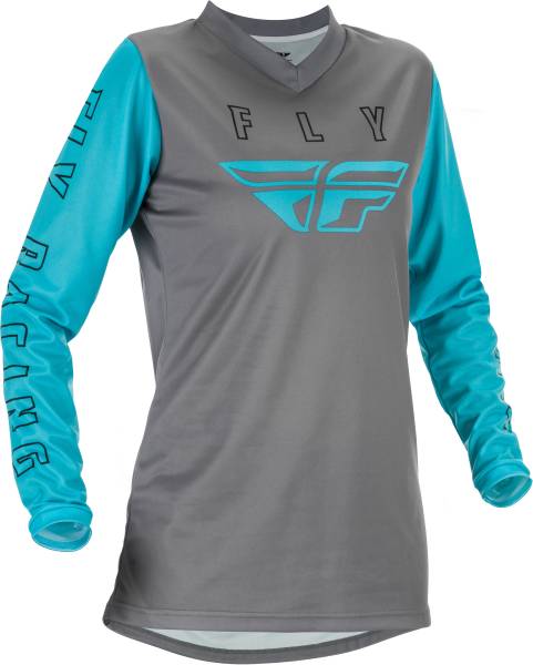 FLY RACING - WOMEN'S F-16 JERSEY GREY/BLUE 2X - Image 1