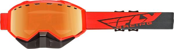 FLY RACING - FOCUS SNOW GOGGLE HI-VIS ORG/ GRY W/ORG MIRROR/SMOKE LENS - Image 1