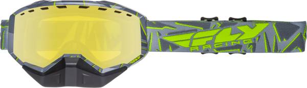 FLY RACING - FOCUS SNOW GOGGLE GREY/HI-VIS W/YELLOW LENS - Image 1