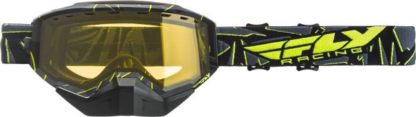 FLY RACING - FOCUS SNOW GOGGLE BLACK/HI-VIS W/YELLOW LENS - Image 1