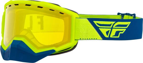 FLY RACING - FOCUS SNOW GOGGLE HI-VIS/BLUE W/ YELLOW LENS - Image 1