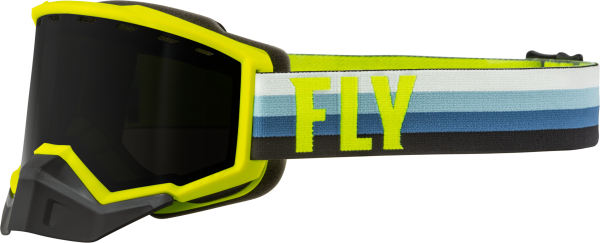 FLY RACING - FOCUS SNOW GOGGLE HI-VIS/TEAL W/ DARK SMOKE LENS - Image 1