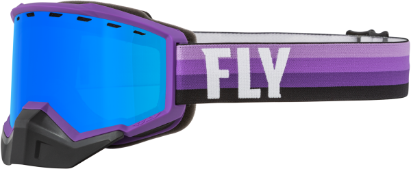 FLY RACING - FOCUS SNOW GOGGLE PURPLE/BLACK W/ SKY BLUE/SMOKE LENS - Image 1