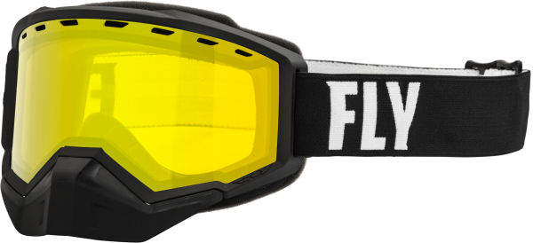 FLY RACING - FOCUS SNOW GOGGLE BLACK/WHITE W/ YELLOW LENS - Image 1