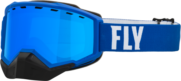 FLY RACING - FOCUS SNOW GOGGLE BLUE/WHITE W/ SKY BLUE MIRROR/BLUE LENS - Image 1