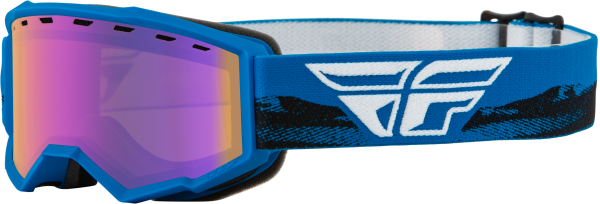 FLY RACING - YOUTH FOCUS SNW GOGGLE BLU/BLK W/ BLUE MIRROR/AMBER LENS - Image 1