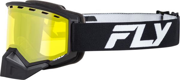 FLY RACING - FOCUS SNOW GOGGLE BLACK/WHITE W/ YELLOW LENS - Image 1