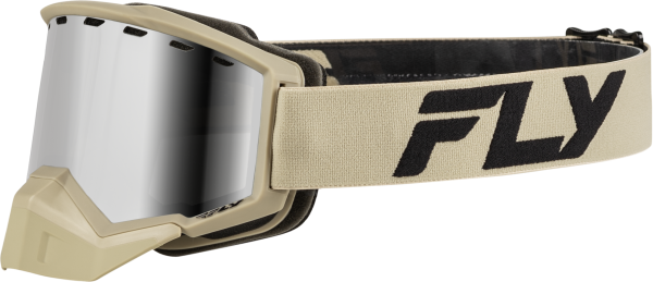 FLY RACING - FOCUS SNOW GOGGLE KHAKI/BLACK W/ SILVER MIRROR/SMOKE LENS - Image 1