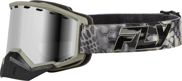 FLY RACING - FOCUS SNOW GOGGLE SE KRYPTEK W/ SILVER MIRROR/SMOKE LENS - Image 1