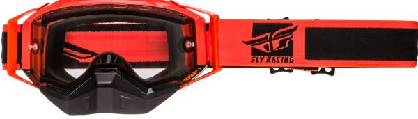 FLY RACING - ZONE SNOW GOGGLE HI-VIS ORANGE /BLACK W/CLEAR LENS W/POST - Image 1