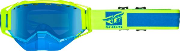 FLY RACING - ZONE SNOW GOGGLE HI-VIS YELLOW /BLUE W/SKY BLUE/BLUE LENS - Image 1