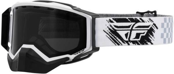 FLY RACING - ZONE SNOW GOGGLE WHITE/BLACK W/ DARK SMOKE LENS - Image 1