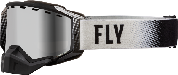 FLY RACING - ZONE SNOW GOGGLE BLK/GREY W/ SILVER MIRROR/SMOKE LENS - Image 1