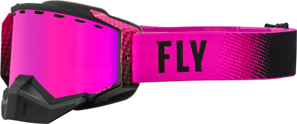 FLY RACING - ZONE SNOW GOGGLE BLACK/PINK W/ PINK MIRROR/PINK LENS - Image 1