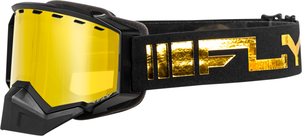 FLY RACING - ZONE SNOW GOGGLE BLACK/GOLD W/ GOLD MIRROR/YELLOW LENS - Image 1