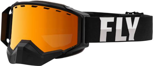 FLY RACING - ZONE PRO SNOW GOGGLE BLK/GRY W/ORNG MIR/ POLARIZED SMK LENS - Image 1