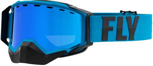 FLY RACING - ZONE PRO SNOW GOGGLE BLUE/GREY W/ SKY BLUE/POLAR SMOKE LENS - Image 1