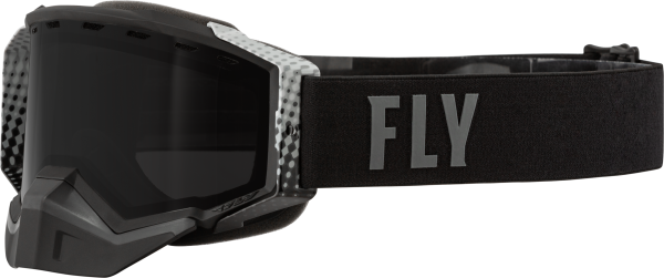 FLY RACING - ZONE PRO SNOW GOGGLE BLK/GREY W/ BLACK/POLARIZED SMOKE LENS - Image 1