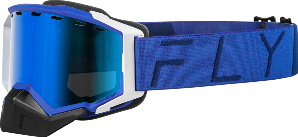 FLY RACING - ZONE PRO SNOW GOGGLE BLUE W/ BLUE MIR/PLRZD SMOKE LENS - Image 1