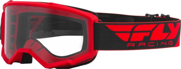 FLY RACING - FOCUS GOGGLE RED W/CLEAR LENS - Image 1