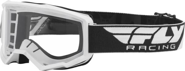 FLY RACING - FOCUS GOGGLE WHITE W/CLEAR LENS - Image 1