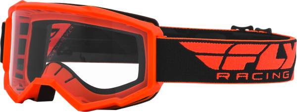 FLY RACING - FOCUS GOGGLE ORANGE W/CLEAR LENS - Image 1