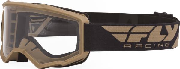 FLY RACING - FOCUS GOGGLE KHAKI W/CLEAR LENS - Image 1