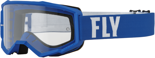 FLY RACING - FOCUS GOGGLE BLUE/WHITE W/ CLEAR LENS - Image 1